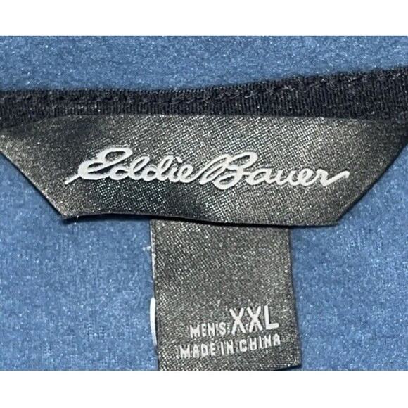 Eddie Bauer Men's‎ Chutes Snap Mock Microfleece Pullover Size 2XL Olive/Blue NWT - Picture 6 of 7